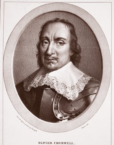 Oliver Cromwell, zugeschrieben Maurin, graviert von de Langlume von Anthony van Dyck